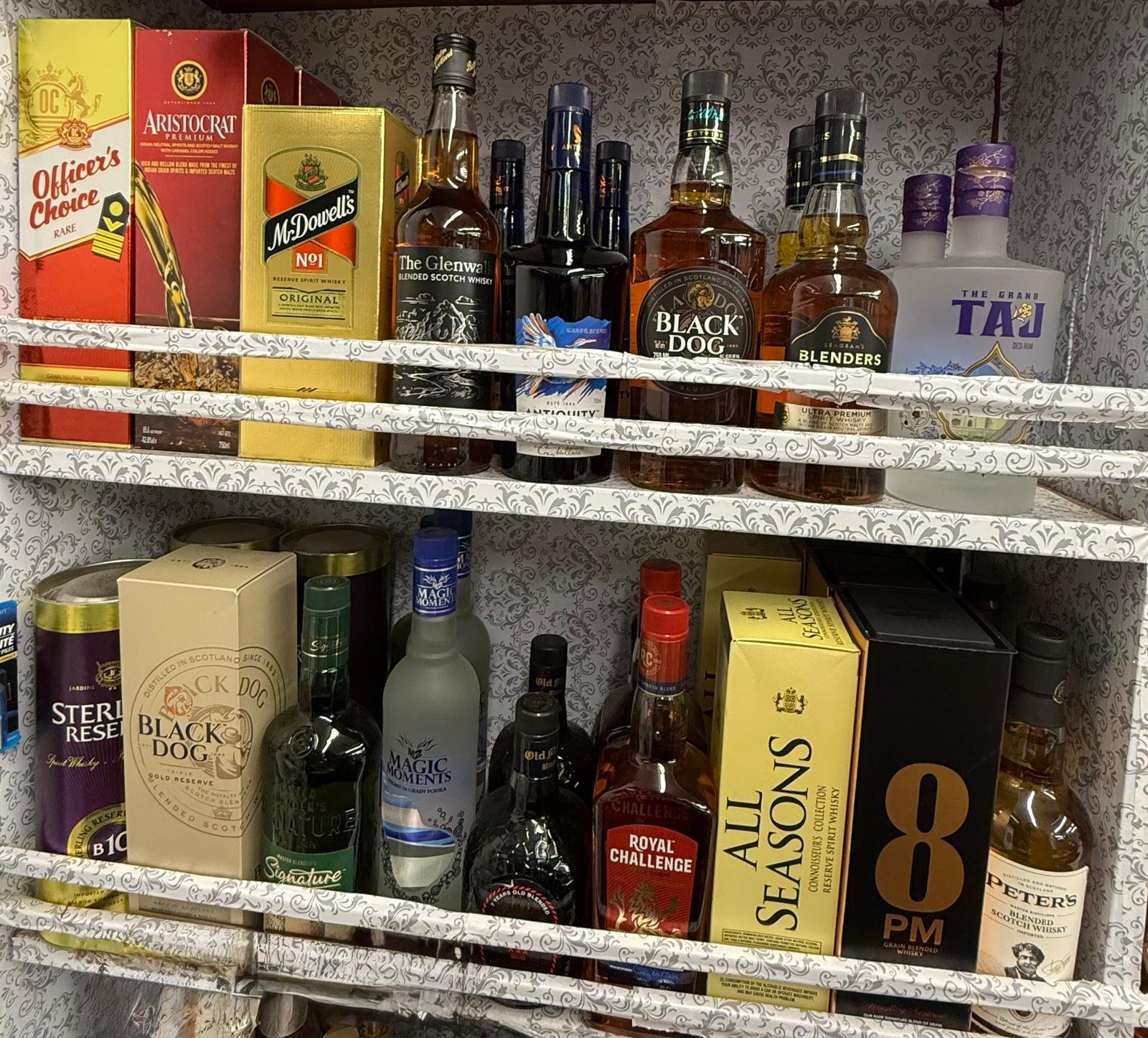 Indian whisky selection